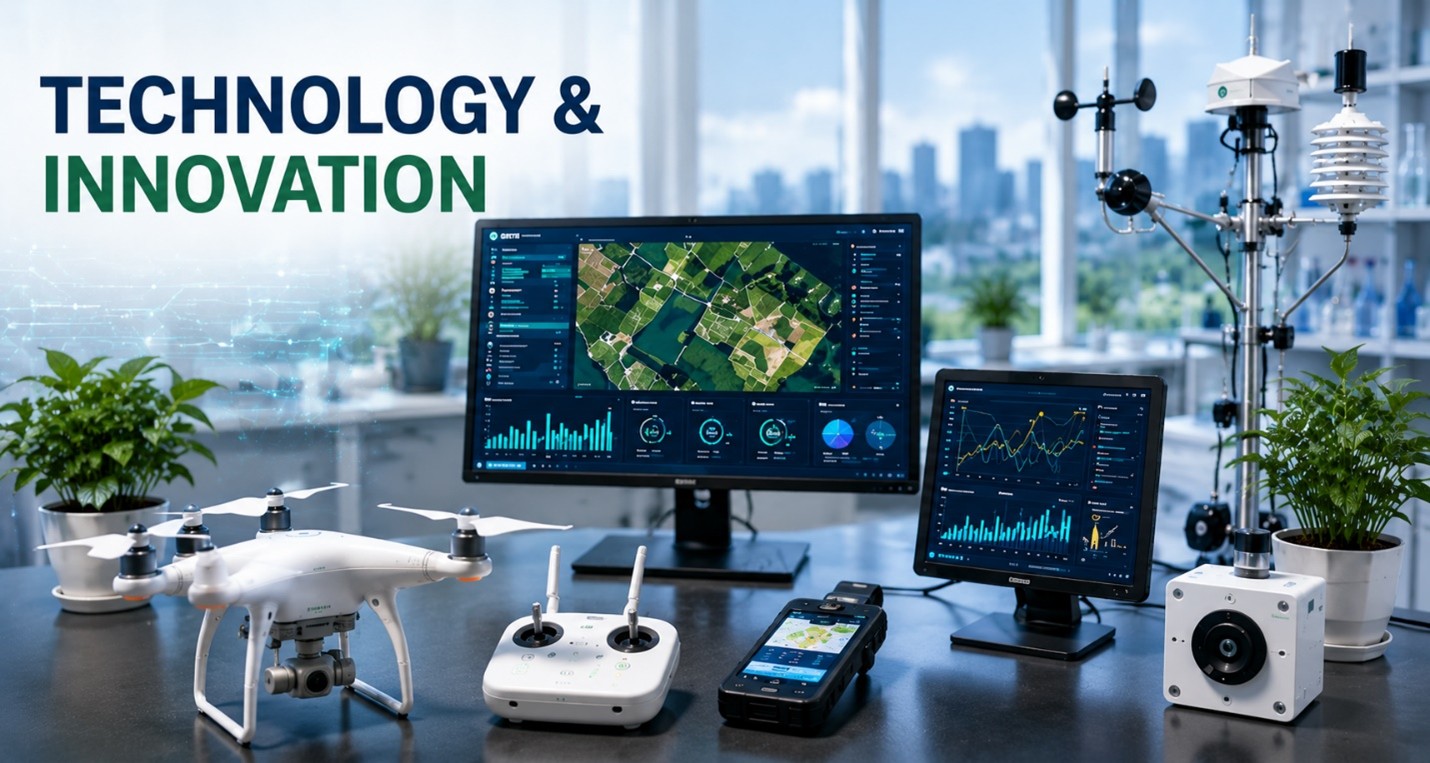 Aerial farm field drone imagery mapping vegetation health indexes